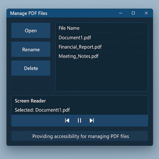 AccessPDF interface showing features supporting self-narration for enhanced user engagement and accessibility.